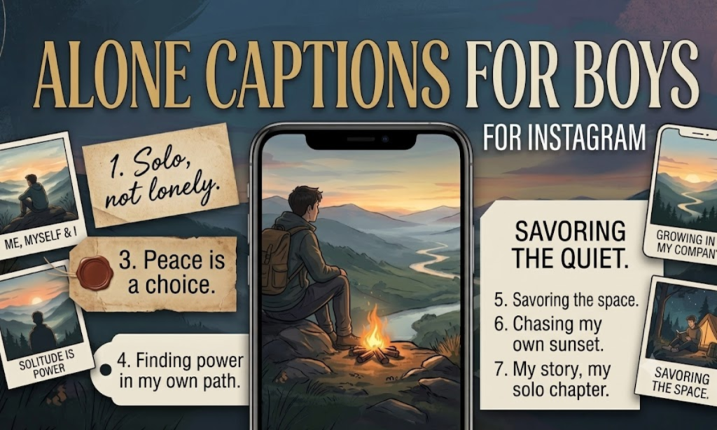 Alone Captions for Instagram for Boy