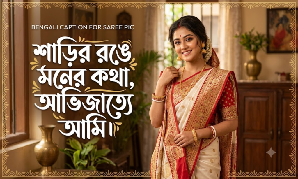 Bengali Caption for Saree Pic
