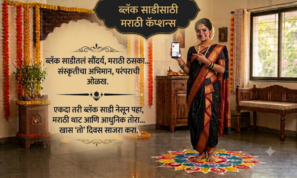 Black Saree Captions for Instagram