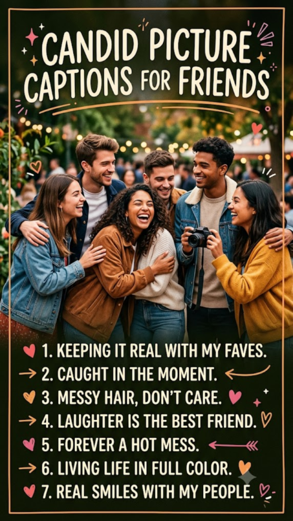 Candid Picture Captions for Friends