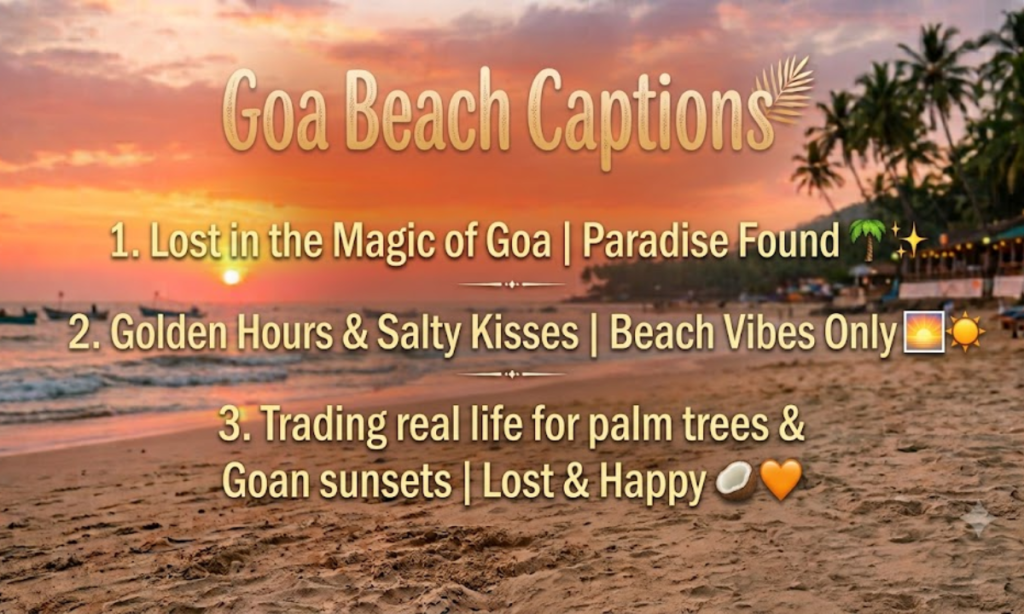 Goa Beach Captions