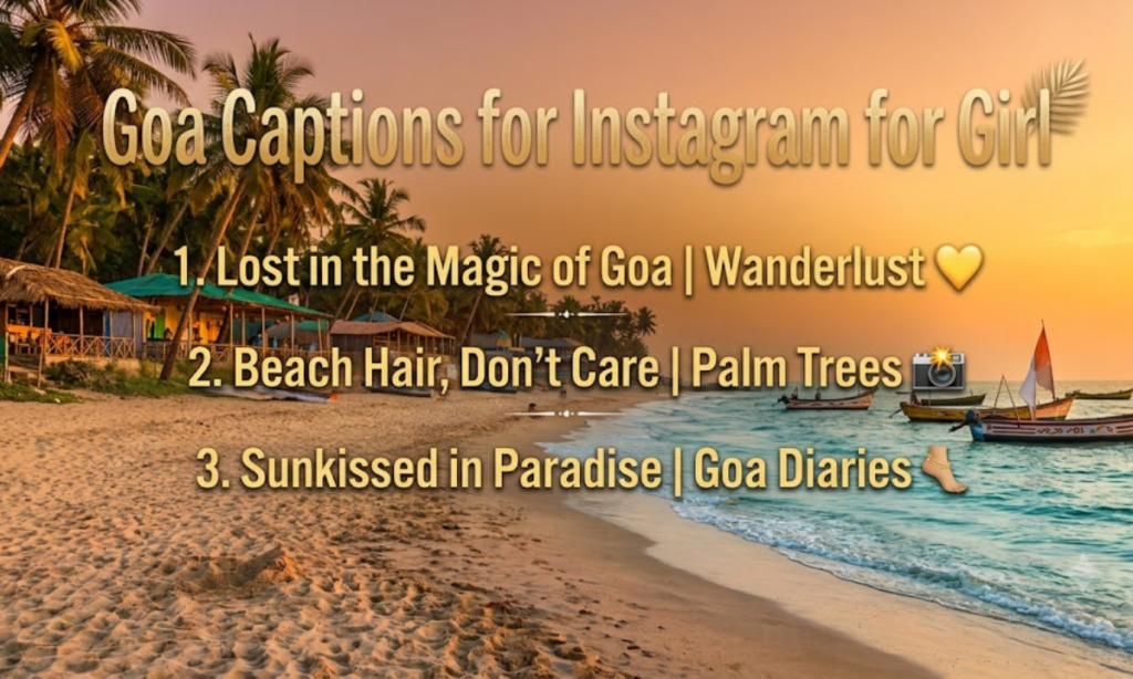 Goa Captions for Instagram for Girl