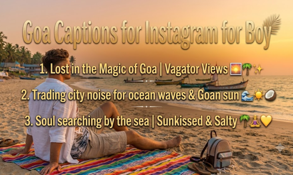 Goa Captions for Instagram for boy