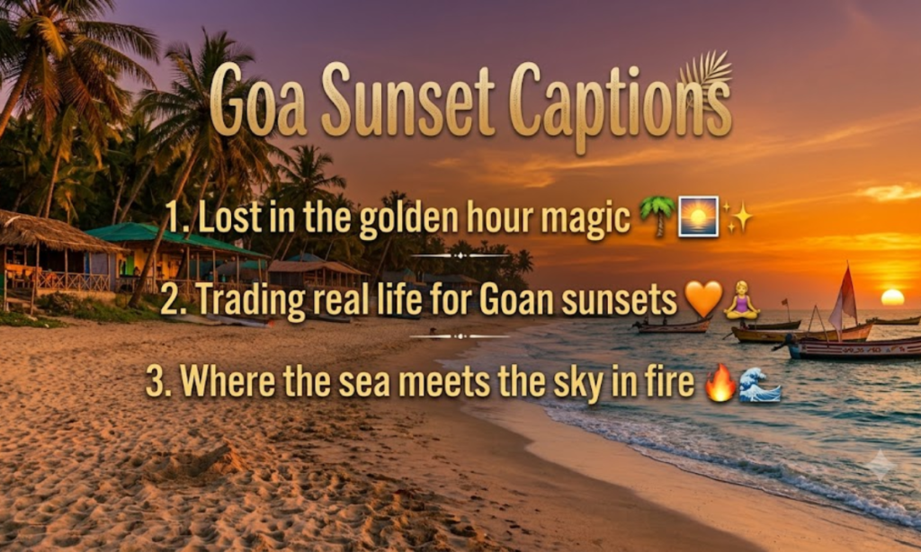 Goa Sunset Captions
