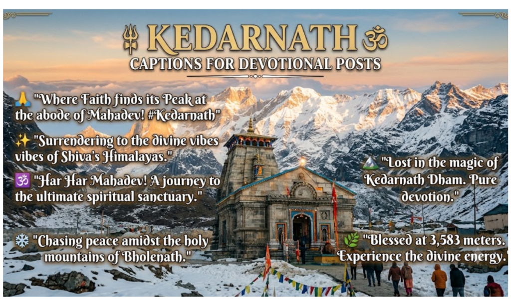 Kedarnath Captions for Devotional Posts