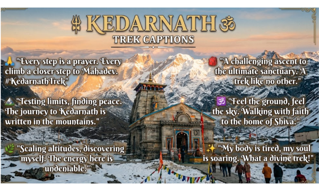 Kedarnath Trek Captions