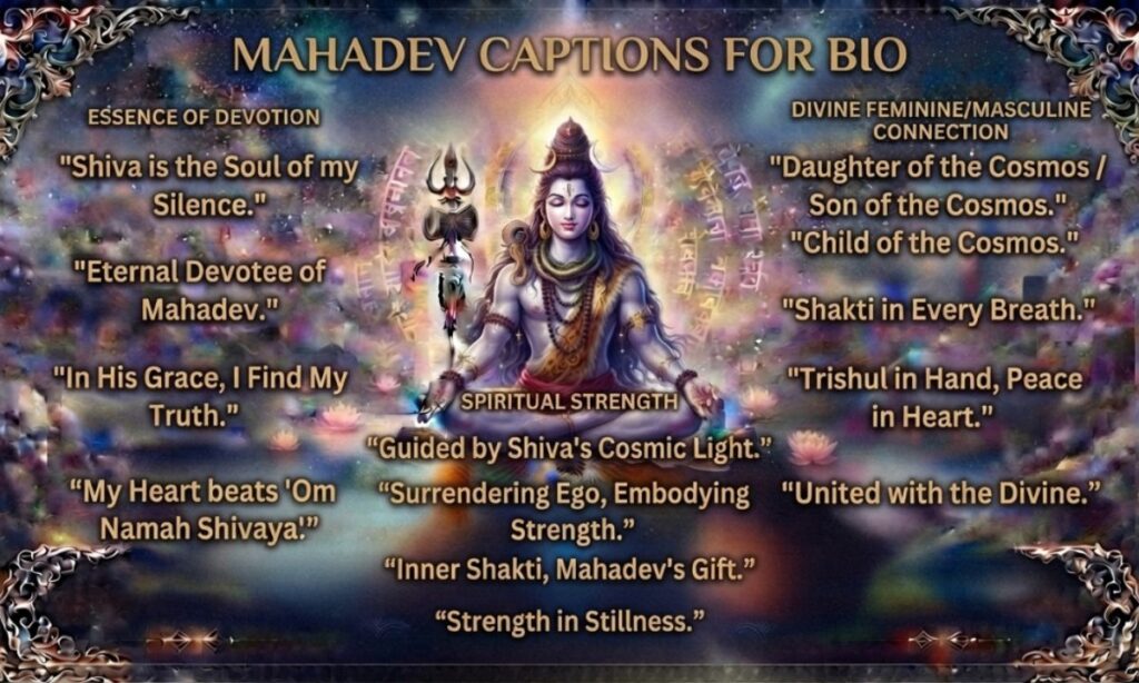 Mahadev Captions for Bio 