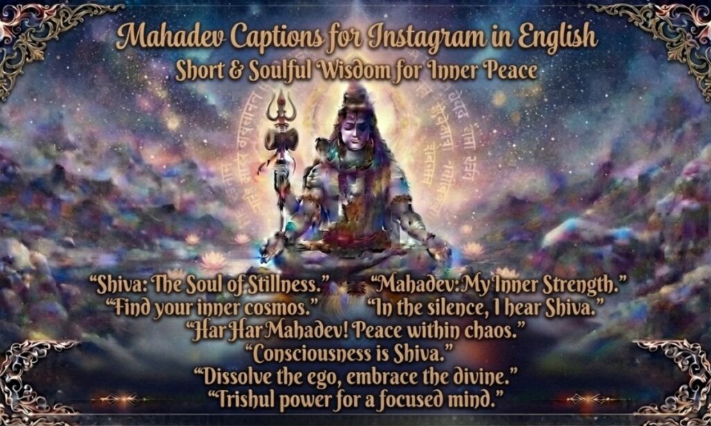 Mahadev Captions for Instagram in English 