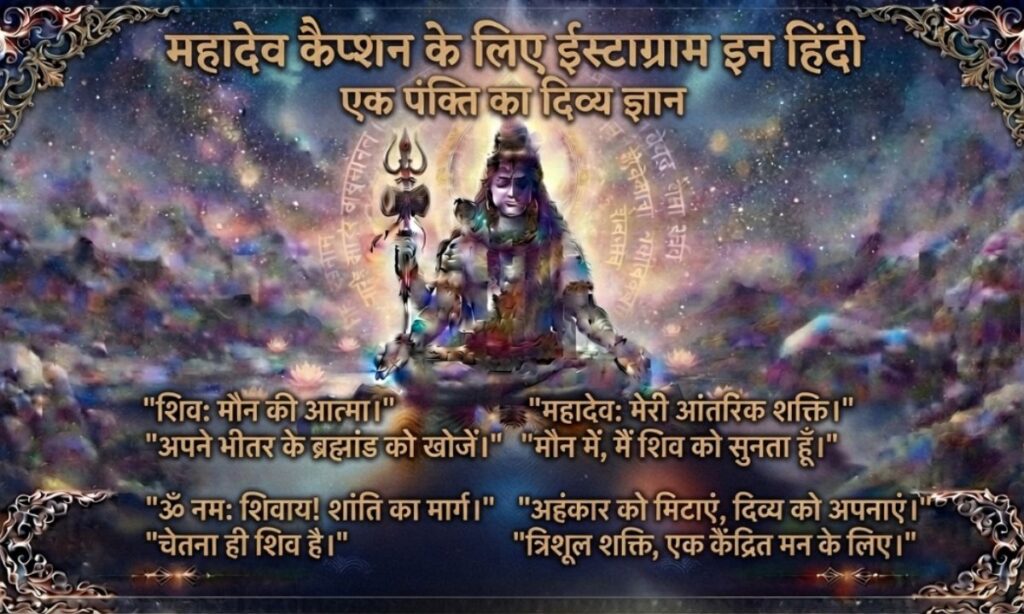 Mahadev Captions for Instagram in Hindi One Line 