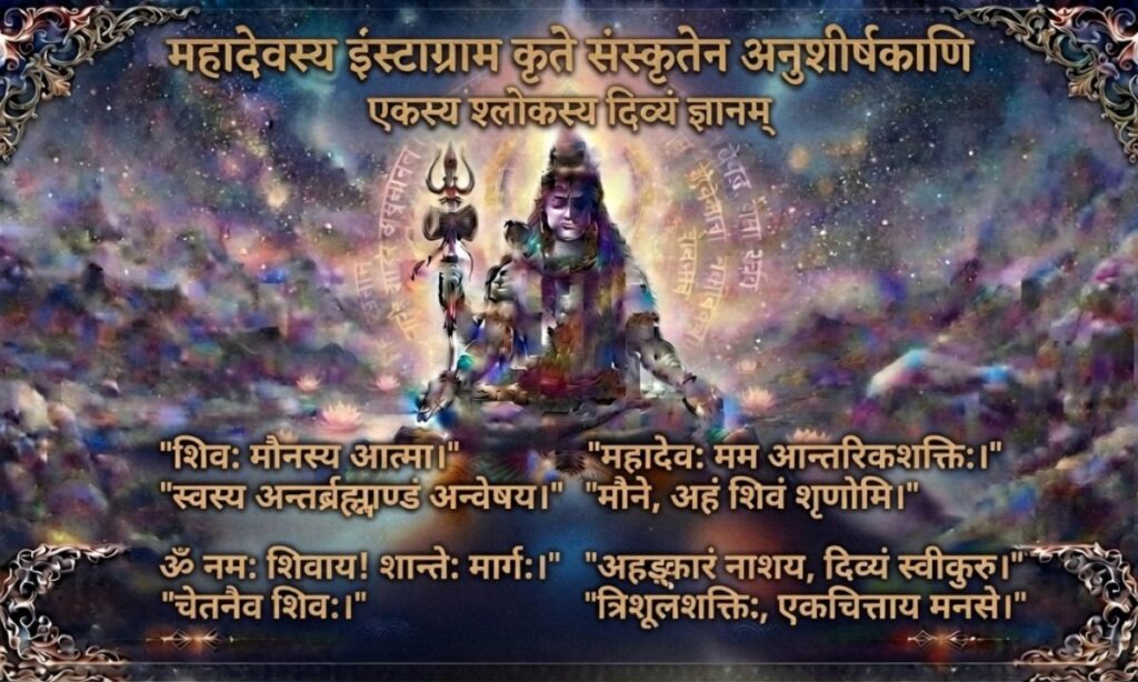 Mahadev Captions for Instagram in Sanskrit