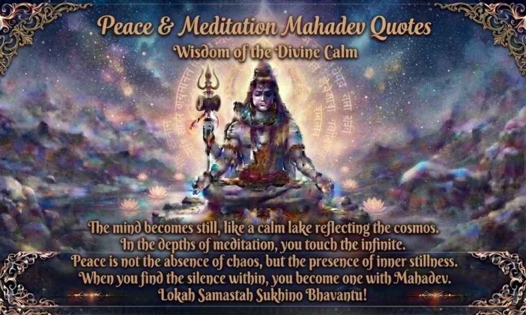 Peace & Meditation Mahadev Quotes 