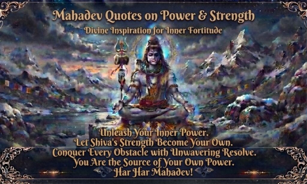 Power & Strength Mahadev Quotes
