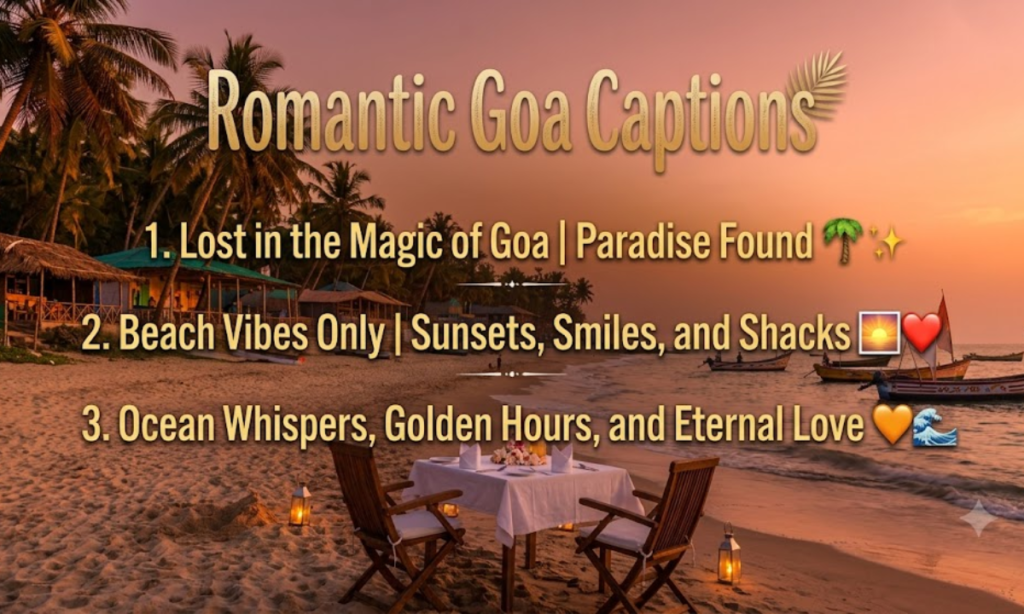 Romantic Goa Captions
