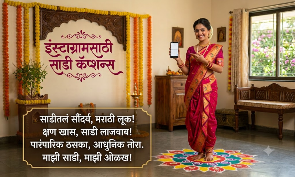 Saree Captions for Instagram in Marathi