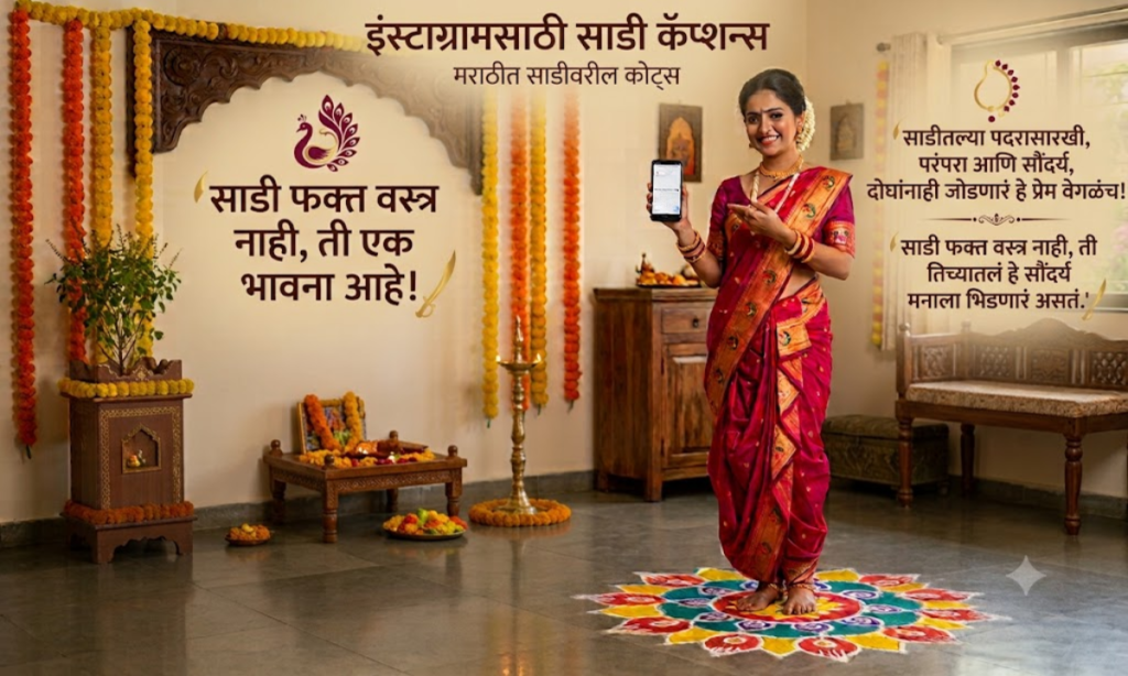 Saree Quotes for Instagram Captions in Marathi