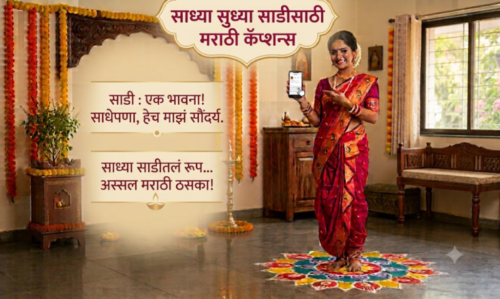 Simple Saree Captions for Instagram