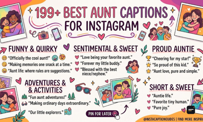 199+ Best Aunt Captions for Instagram