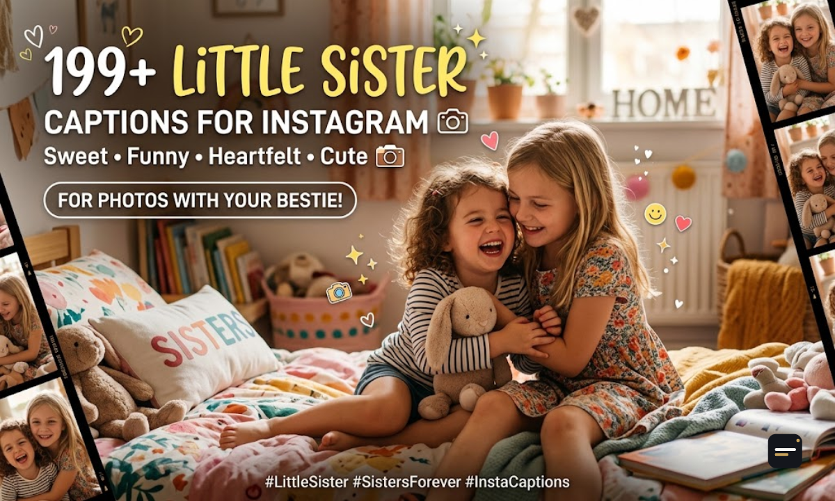 199+ Little Sister Captions for Instagram Cute, Funny & Heartfelt