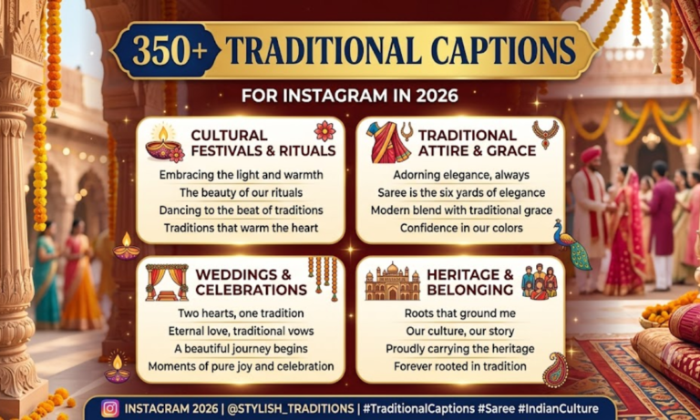 350+ Traditional Captions for Instagram in 2026