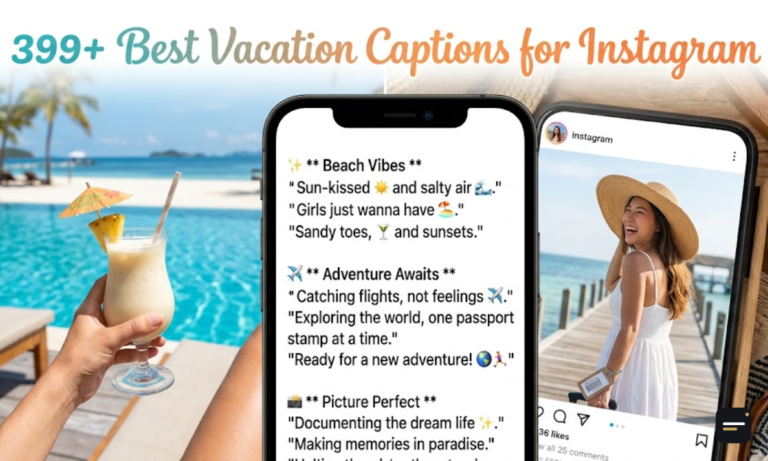 399+ Best Vacation Captions for Instagram