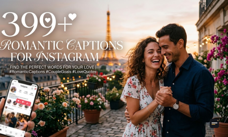 399+ Romantic Captions for Instagram Cute, Sweet & Heartfelt Love Captions