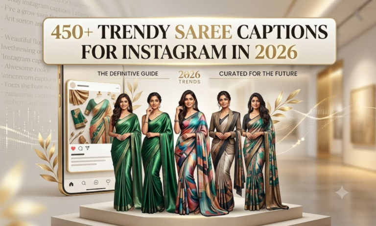 450+ Trendy Saree Captions for Instagram in 2026