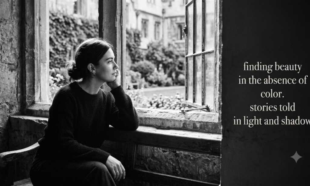 Aesthetic Caption for Black and White Pic