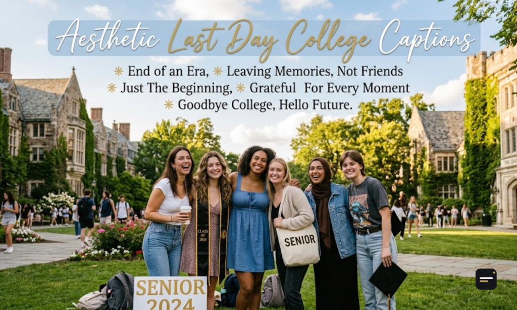 Aesthetic Last Day College Captions