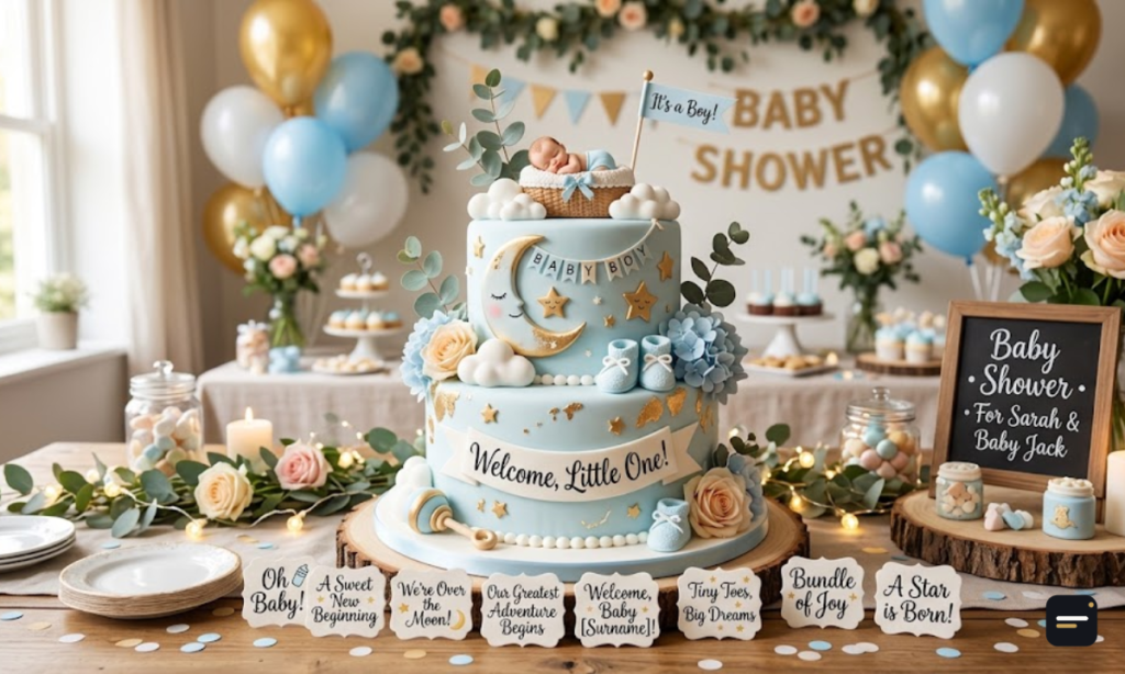 Baby Shower Cake Captions