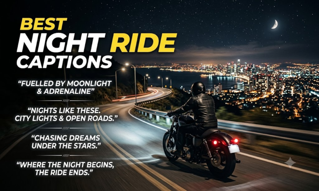 Best Night Ride Captions