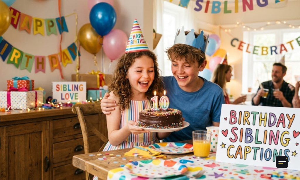 Birthday Sibling Captions