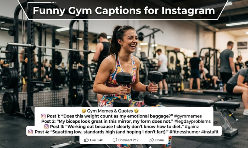 Funny Gym Captions for Instagram