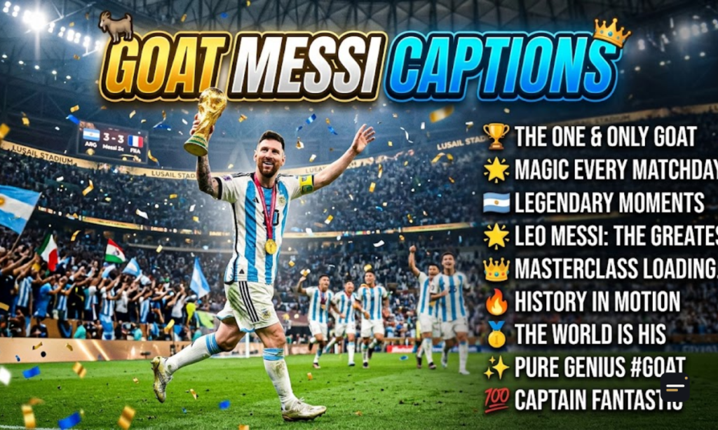 GOAT Messi Captions