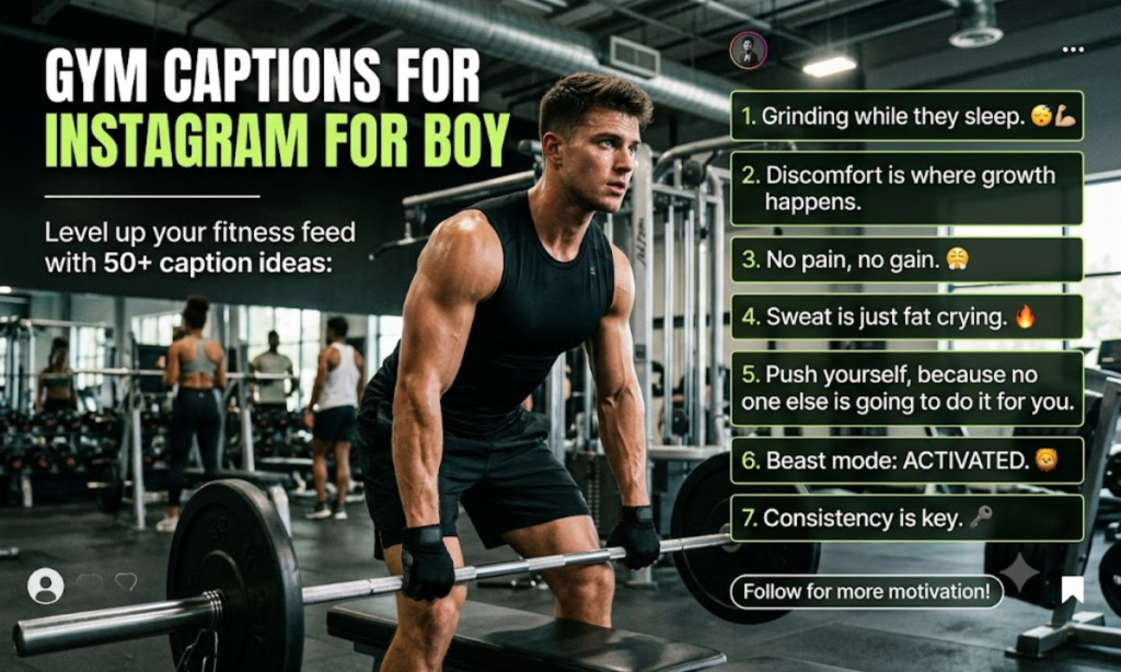 Gym Captions for Instagram for Boy