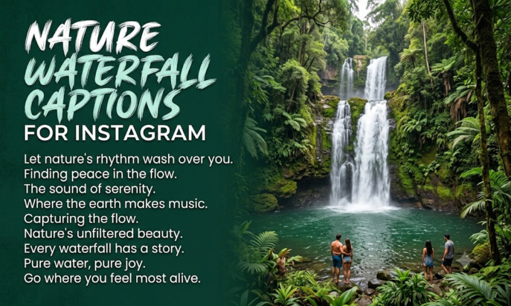 Nature Waterfall Captions for Instagram