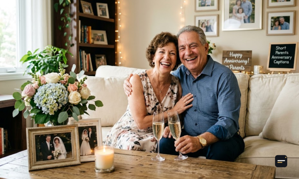 Short Parents Anniversary Captions