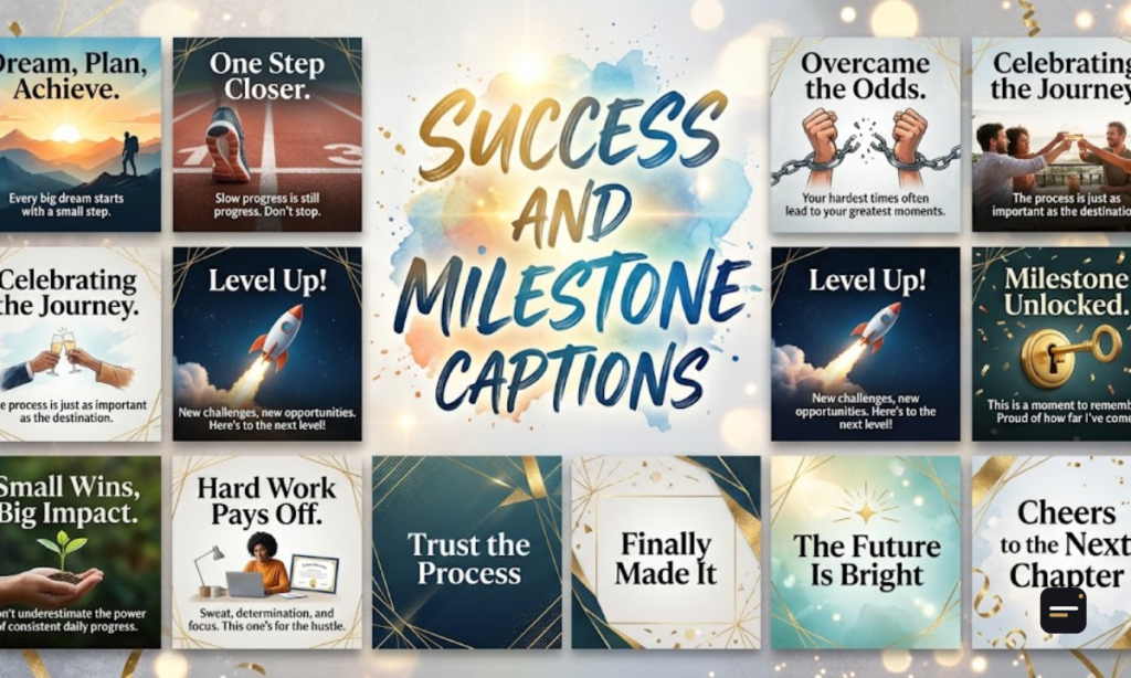 Success and Milestone Captions