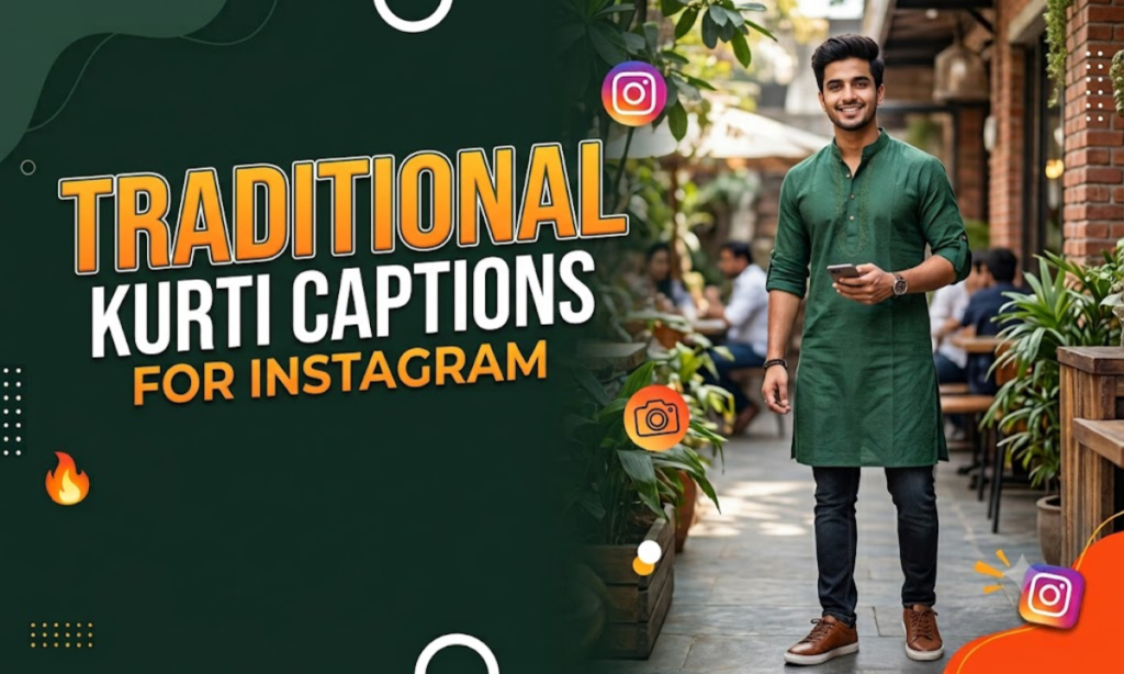Traditional Kurti Captions