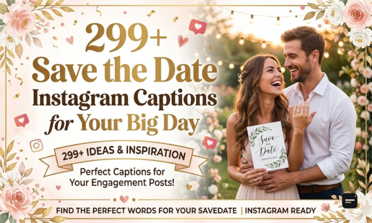 299+ Save the Date Instagram Captions for Your Big Day