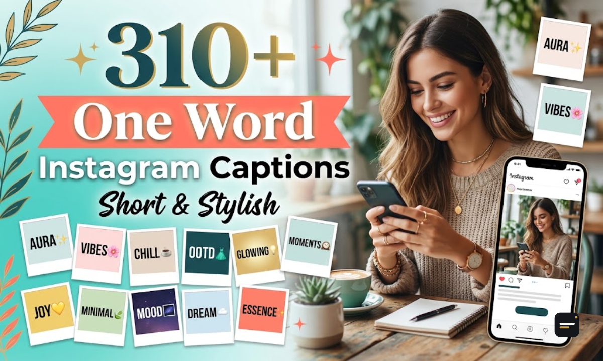 310+ One Word Instagram Captions Short & Stylish