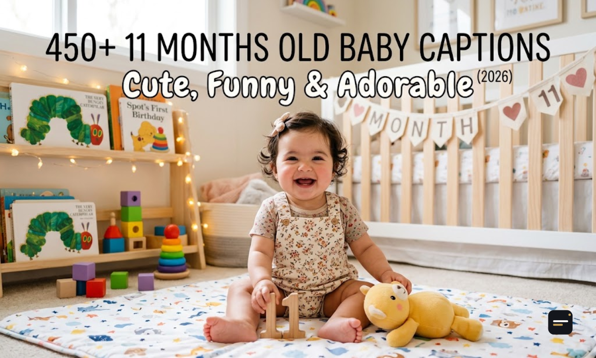 450+ 11 Months Old Baby Captions Cute, Funny & Adorable (2026)