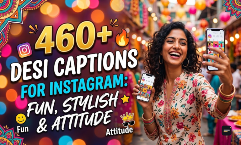 460+ Desi Captions for Instagram Fun, Stylish & Attitude