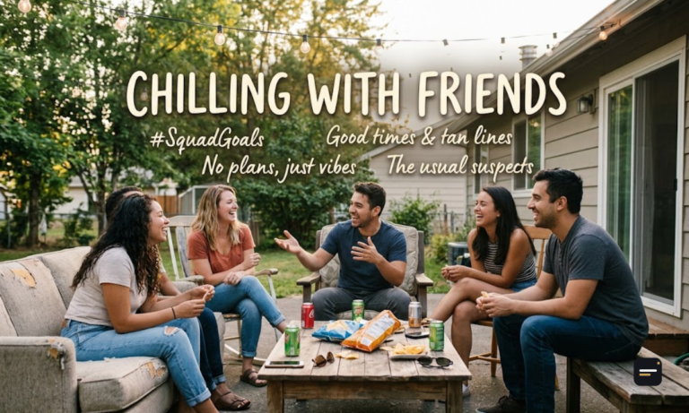 490+ Chilling With Friends Captions for Instagram Fun & Cool