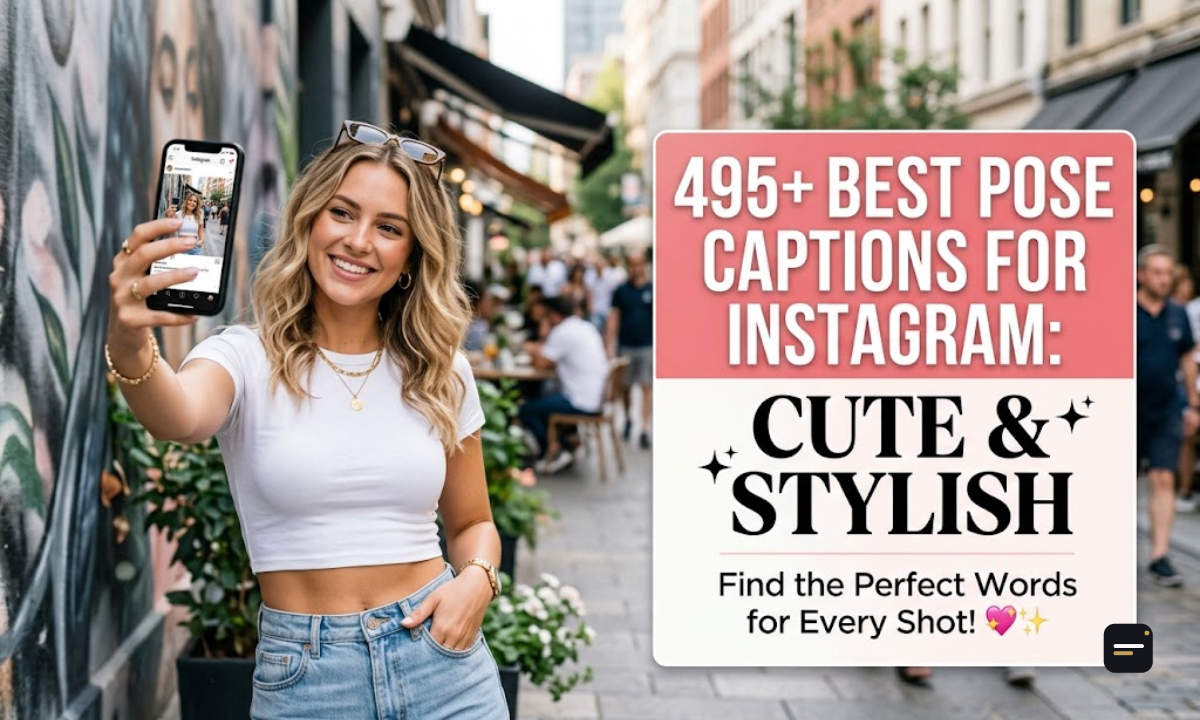 495+ Best Pose Captions for Instagram Cute & Stylish