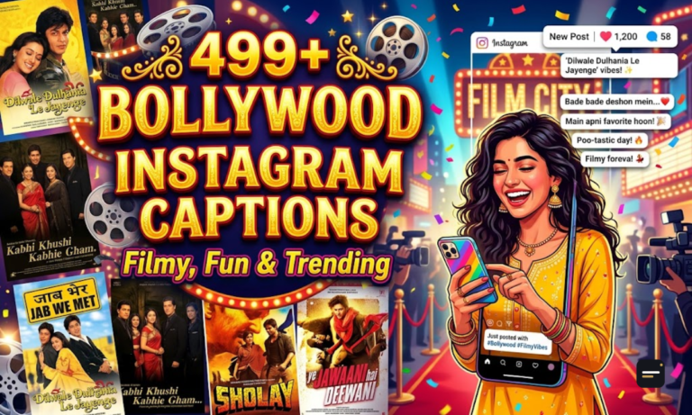 499+ Bollywood Instagram Captions Filmy, Fun & Trending