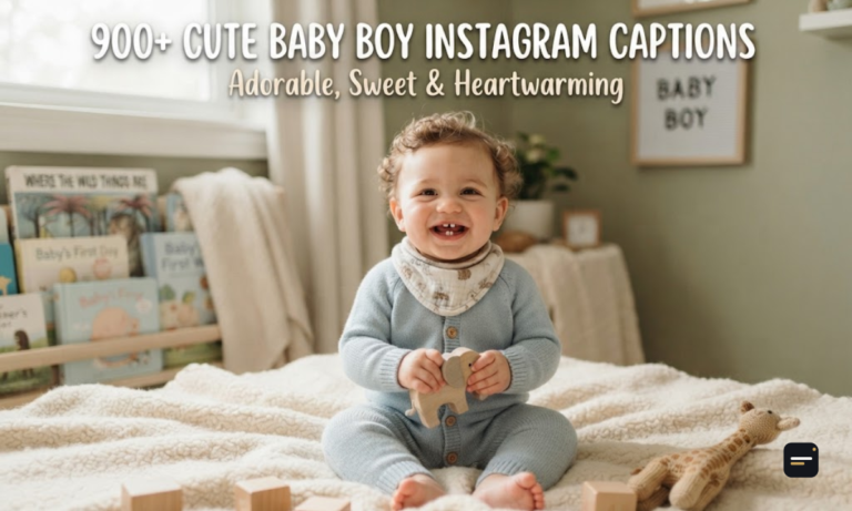 900+ Cute Baby Boy Instagram Captions Adorable, Sweet & Heartwarming