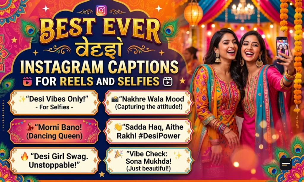 Best Ever Desi Instagram Captions for Reels and Selfies