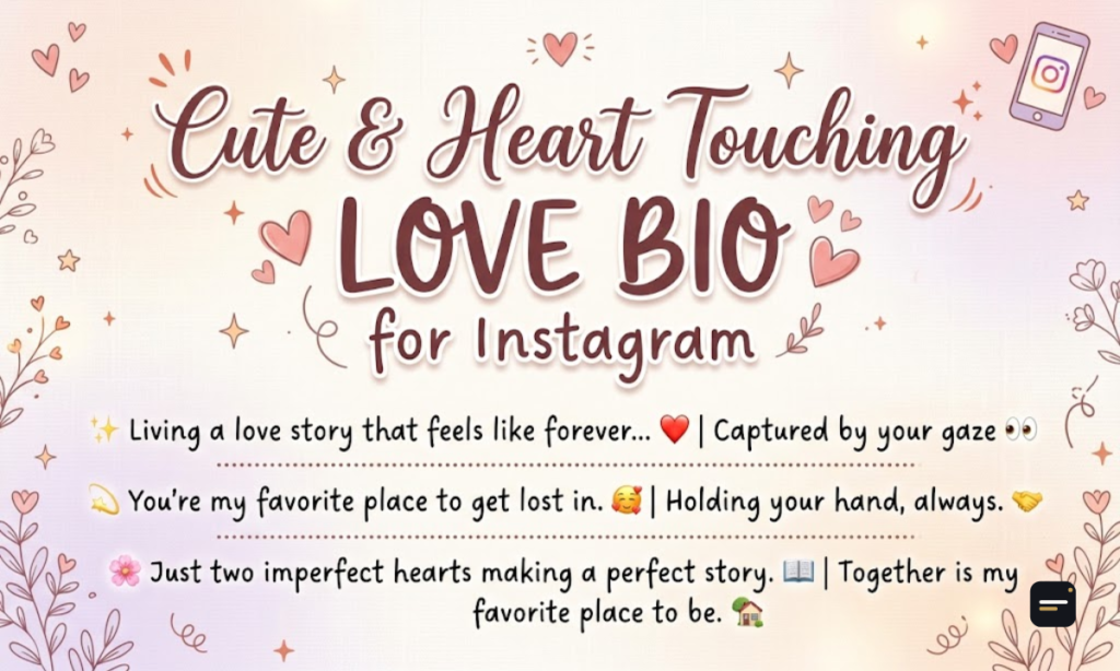 Cute & Heart Touching Love Bio for Instagram
