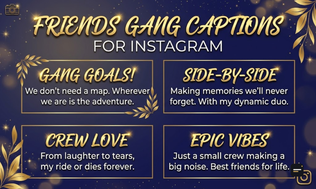 Friends Gang Captions for Instagram