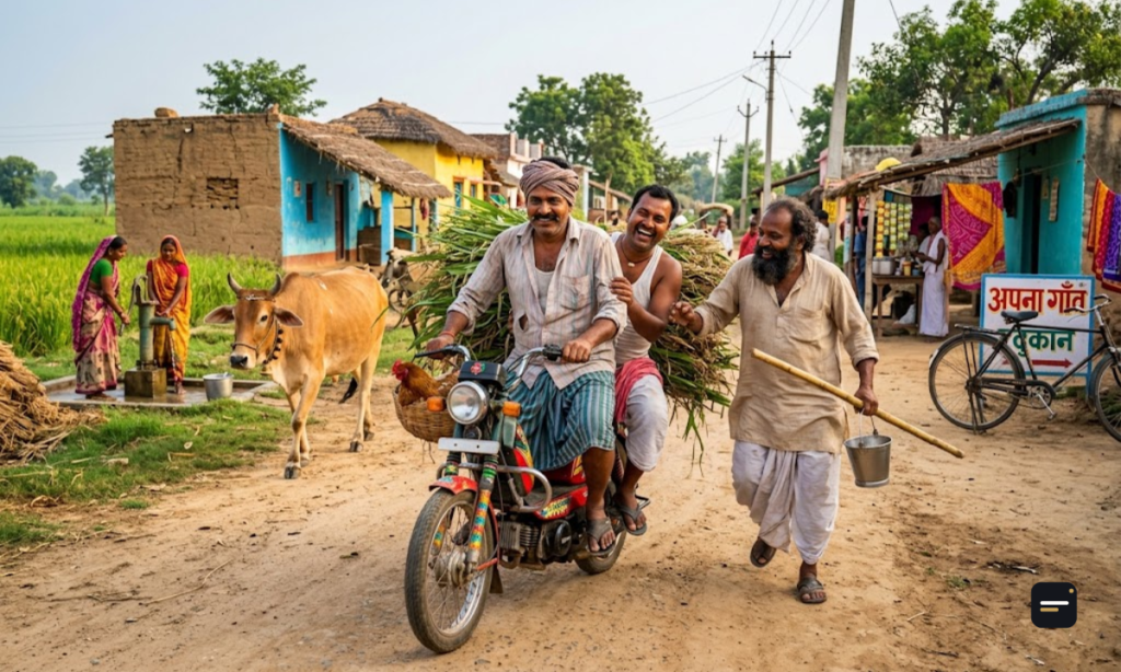 Funny Village Captions for Instagram with Desi Twist